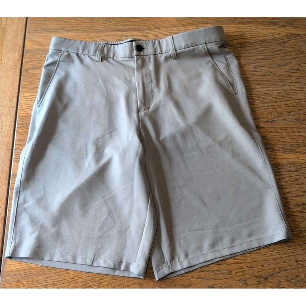 FILA Sport Golf Shorts Mens Sz 38 Light Gray Chino 11 Lng Comfort  Waistband EUC